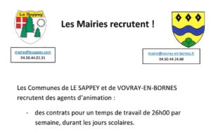 Recrutement d'agents d'animation