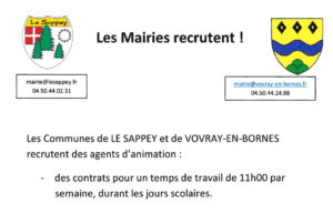 Recrutement d'agents d'animation 11h par semaine