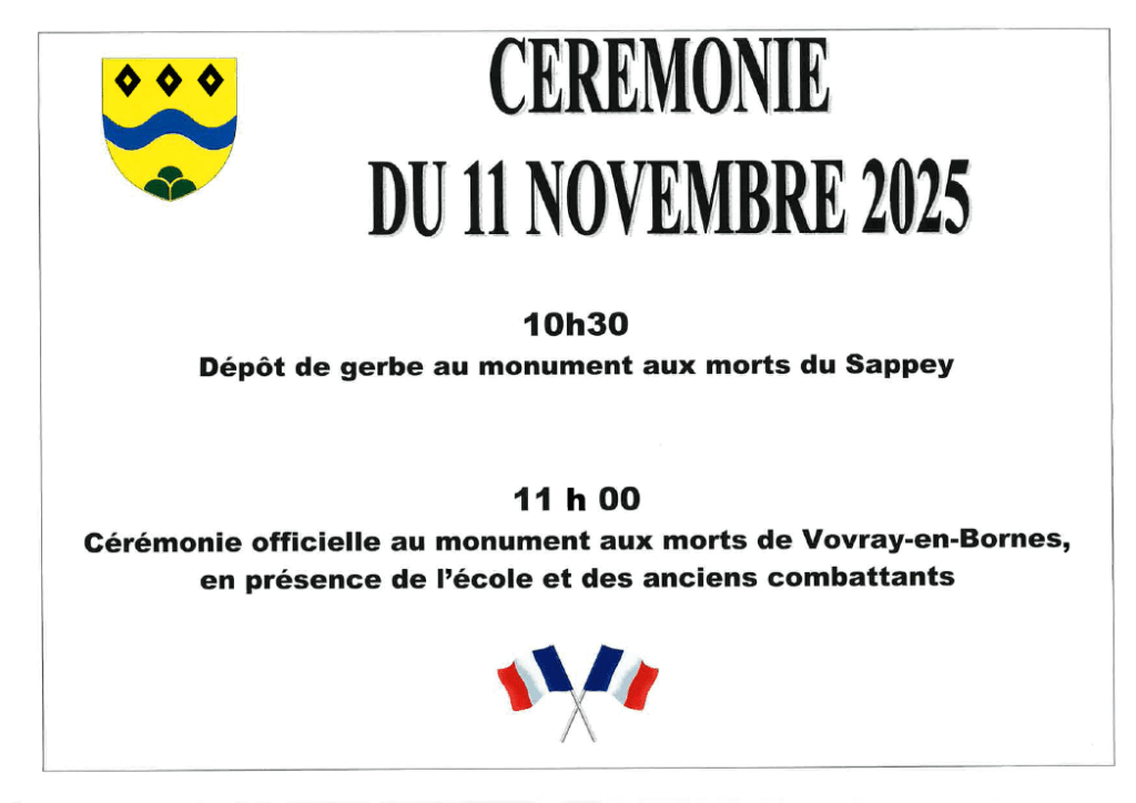 Cérémonie du 11 novembre 2025