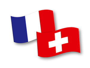 Drapeaux français et suisse
