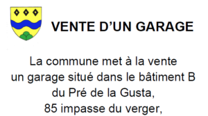 Vente d'un garage