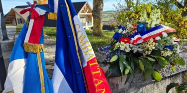 Gerbe et drapeaux