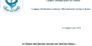 Le Choeur des Bornes recrute son chef de choeur