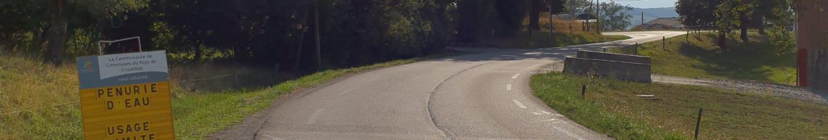Pénurie d'eau, usage limité.