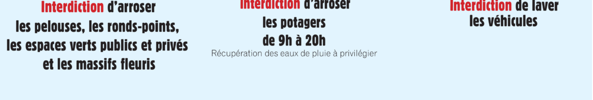 Mesures de restriction en période de sécheresse niveau 4/4